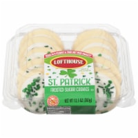 Lofthouse® St. Patrick's Day White Frosted Sugar Cookies Perspective: Main