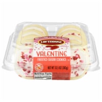 Lofthouse Valentine's Day White Frosted Sugar Cookies Perspective: Main