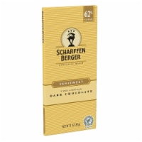 SCHARFFEN BERGER - 62% Cacao Semisweet Dark Chocolate Bar - 3 Ounce (Pack of 1)