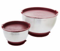Two Piece Stainless Steel Mixing Bowl Suctioning Bowl Set