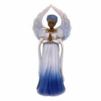 Black Art Serenity Angel Blue Polyresin Prayer Religious Culture 16207
