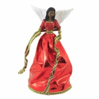 Tiffany Treetop Red Plastic Angel Christmas Dark Skin 19211.