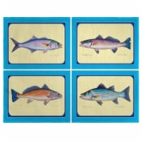 Betsy Drake PM007 Assorted Fish Place Mat - Set of 4