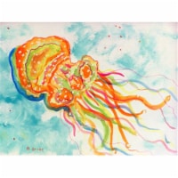 Betsy Drake PM083 Orange Jellyfish Place Mat - Set of 4