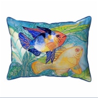 Betsy Drake - Betsy Drake Betsy's Two Fish Small Indoor/Outdoor Pillow 11x14 Perspective: Main