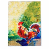 Betsy Drake GT144 Red Rooster Guest Towel