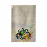 Betsy Drake KT267 Teal Crab Kitchen Towel