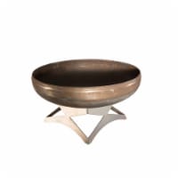 Ohio Flame OF36LTY-AB 36 dia. Liberty Natural Steel Angular Base Fire Pit