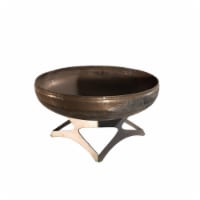 Ohio Flame OF42LTY-CB 42 dia. Liberty Natural Steel Curved Base Fire Pit