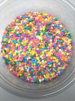 Pastel Sequin Shapes Bakery Topping Sprinkles Sequins 8 ounces