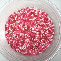 Valentine Hearts Mini Shapes Red White Pink Bakery Topping Sprinkles 8 ounces
