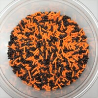 Fall Halloween Mix Sprinkles Jimmies Bakery Topping 1 pound orange brown