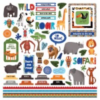 A Walk On The Wild Side Stickers 12"X12"-Elements
