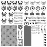 Little One Cardstock Die-Cut Sheet 12 X12 -Animals