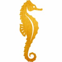 Foreman Metal Works SEAHORSE-24-GOLD Seahorse Design 14 Gauge Solid Powder Coated Steel Wall