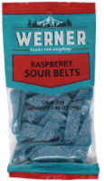 Werner® Raspberry Sour Belts Candy Perspective: Main