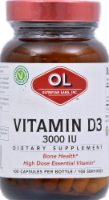 Olympian Labs Vitamin D3 Capsules 3000 IU 100 Count