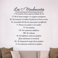 Ten Commandments Bible Decal in Spanish