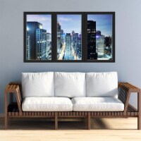 VWAQ - Office Window Decal City Skyline Wall Decal - OW01