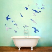 VWAQ Flock of Birds Flying Wall Decals Stickers Peel and Stick Wall Art FB1