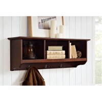 Crosley Brennan Entryway Storage Shelf in Mahagony
