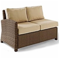 Crosley KO70015WB-SA Bradenton Outdoor Wicker Sectional Right Corner Loveseat, Sand