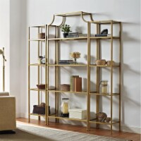 Aimee Metal 3 Piece Etagere in Gold-Crosley