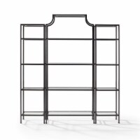 Crosley Aimee 3 Piece 4 Shelf Etagere Bookcase Set in Oil Rubbed Bronze