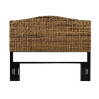 Crosley Serena Coastal Wood Brown Queen Banana Leaf Panel Headboard