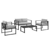 Crosley Hamilton 4 Piece Conversation Set in Gray