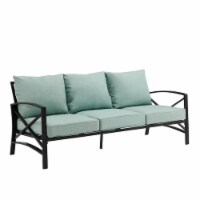 Crosley Kaplan Outdoor Metal Sofa in Mist