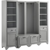 Tara 4Pc Entryway Set - 2 Hall Trees & 2 Linen Cabinets