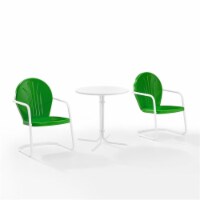 Crosley Griffith 3 Piece Outdoor Bistro Set in Kelly Green Gloss