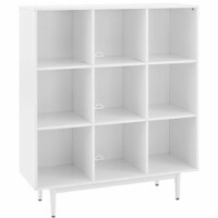 Liam 9 Cube Record Storage Bookcase With Speaker- Bookcase & Speaker
