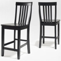 Crosley Furniture School House Black Bar Stool Set