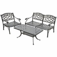 Sedona 3 Pc Black Outdoor Conversation Seating Set - Crosley