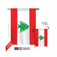 Breeze Decor 08243 Lebanon 2-Sided Vertical Impression House Flag - 28 x 40 in.