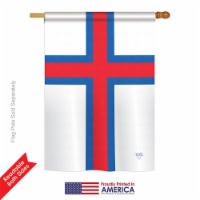 Breeze Decor 08376 Faroe Islands 2-Sided Vertical Impression House Flag - 28 x 40 in.