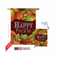 Breeze Decor 13005 Harvest & Autumn Happy Fall Y All 2-Sided Vertical Impression House Flag -