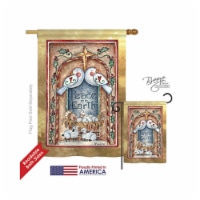 Breeze Decor 14125 Nativity Peace on Earth Doves & Nativity 2-Sided Vertical Impression House