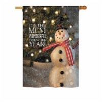 Breeze Decor BD-XM-H-114142-IP-BO-DS02-US Most Wonderful Time Snowman Winter - Seasonal Chris