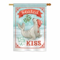 Breeze Decor BD-XM-H-114154-IP-BO-DS02-US Sealed with a Kiss Winter - Seasonal Christmas Impr