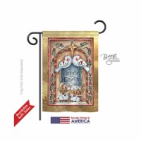Breeze Decor 64125 Nativity Peace on Earth Doves & Nativity 2-Sided Impression Garden Flag -