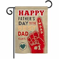 Breeze Decor BD-FD-G-115134-IP-BO-D-US18-BD 13 x 18.5 in. Best Dad Ever Summer Fathers Day Im
