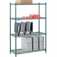 Global Industrial 18426G 42 x 18 x 63 in. Nexel Poly-Z-Brite Wire Shelving, Green Perspective: Main