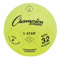 Champion Sports 3STAR4 3 Star Soccer Ball, Yellow & Black - Size 4