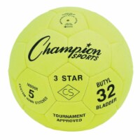 Champion Sports 3STAR5 3 Star Soccer Ball, Yellow & Black - Size 5