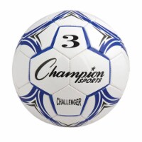 Champion Sports CH3BL Challenger Series Soccer Ball, Royal & White - Size 3