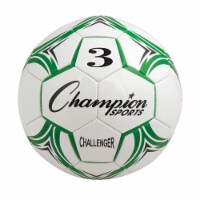 Champion Sports CH3GN Challenger Series Soccer Ball, Green & White - Size 3