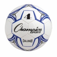 Champion Sports CH4BL Challenger Series Soccer Ball, Royal & White - Size 4